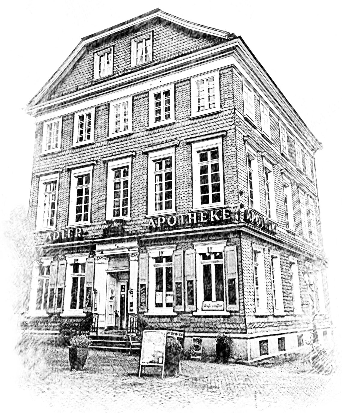 Das Weltcafé Adler in der ehemaligen Adler-Apotheke